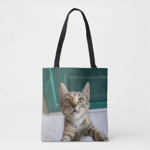 Bolsa Tote Bebês Mais Pobres Cute Tabby Kitten