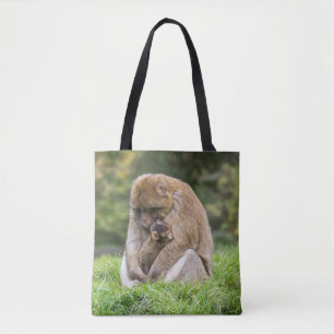 Bolsa Tote Bebês Mais Pobres Família Barbary Macaque