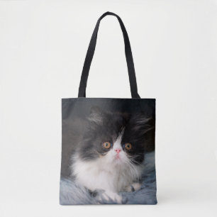 Bolsa Tote Bebês Mais Pobres Fluffy B&W Kitten