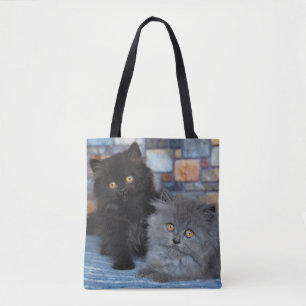 Bolsa Tote Bebês Mais Pobres Gatinhos Persa em Aberto
