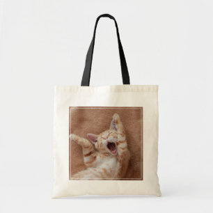 Bolsa Tote Bebês Mais Pobres Ginger Kitten Yawning