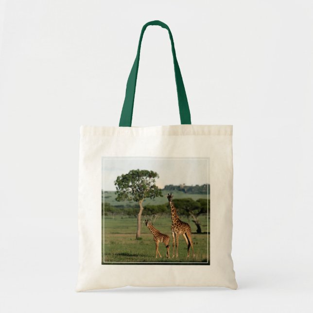 Bolsa Tote Bebês Mais Pobres | Giraffe Calf & Mama (Frente)