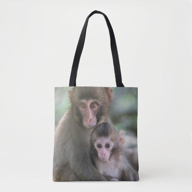 Bolsa Tote Bebês Mais Pobres | Macacos Japoneses (Frente)