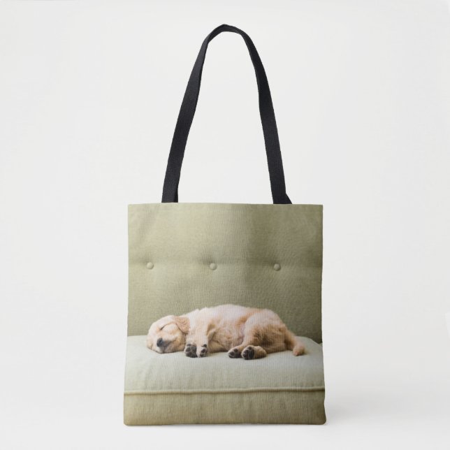 Bolsa Tote Bebês Mais Pobres | Ouro Retriever Puppy 2 (Frente)
