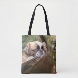 Bolsa Tote Bebês Mais Pobres   Pekingese Puppy no carro