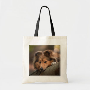 Bolsa Tote Bebês Mais Pobres   Shetland Sheepdog Puppy