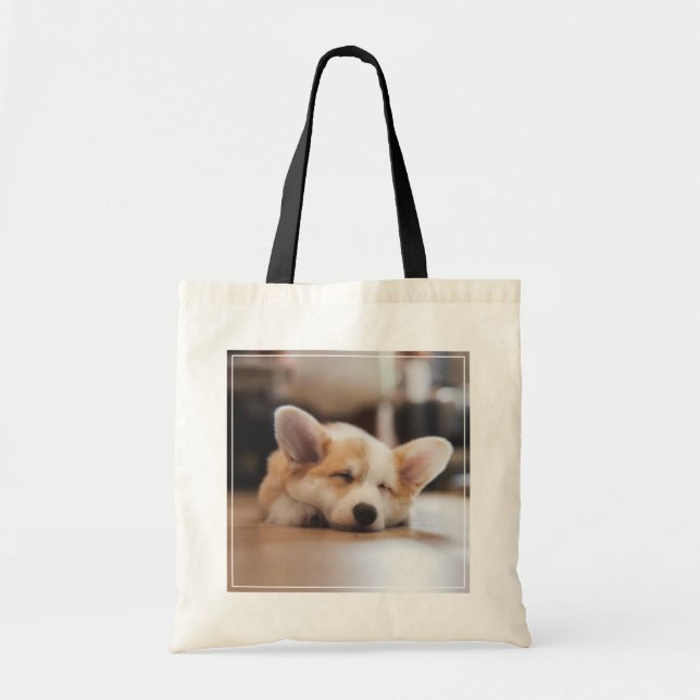 Bolsa Tote Bebês Mais Pobres | Sleepy Corgi (Frente)