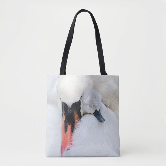 Bolsa Tote Bebês Mais Pobres | Swan De Mãe E Bebê (Frente)