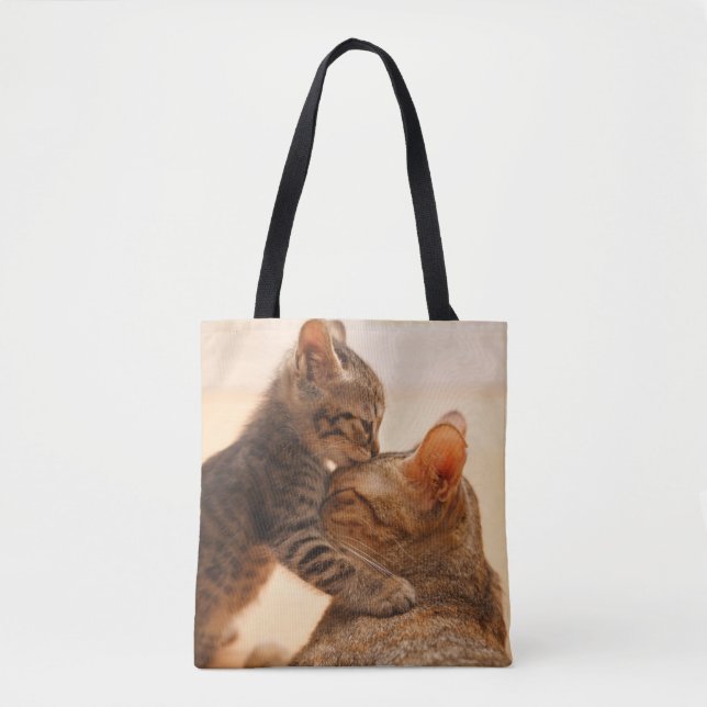 Bolsa Tote Bebês Mais Pobres | Tabby Kitten Kiss (Frente)