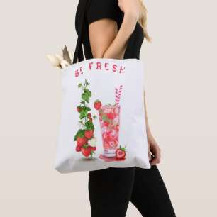 Bolsa Tote Bebida Legal com suco de morango fresco - Frutas d