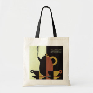 Bolsa Tote Bebidas de Drinks Vintage Cafeteira com Xícaras