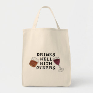 Bolsa Tote Bebidas do vinho e do licor bem com outro sacola