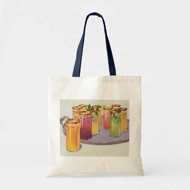Bolsa Tote Bebidas vegetais, bebidas com cubos de gelo em uma (Frente)