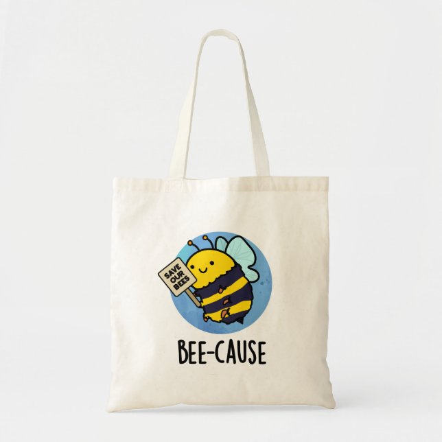 Bolsa Tote Bee Causa Insetos Engraçados (Frente)