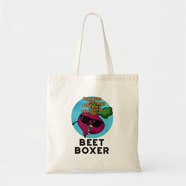 Bolsa Tote Beet Boxer Engraçado Beet Pun (Frente)