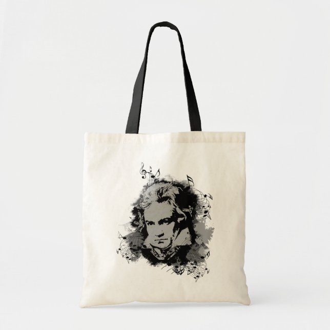 Bolsa Tote Beethoven Classic Music Composer Song-Writer (Frente)
