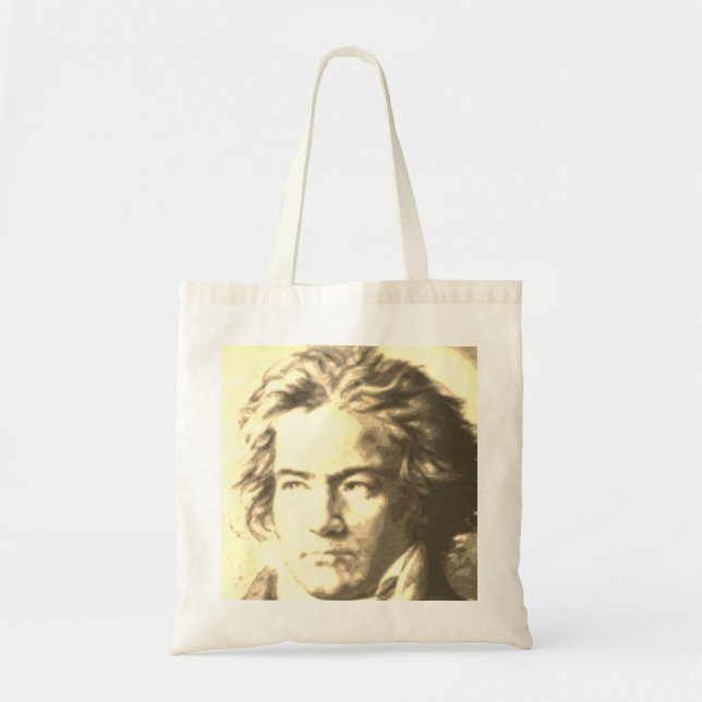 Bolsa Tote Beethoven Na Sepia (Frente)