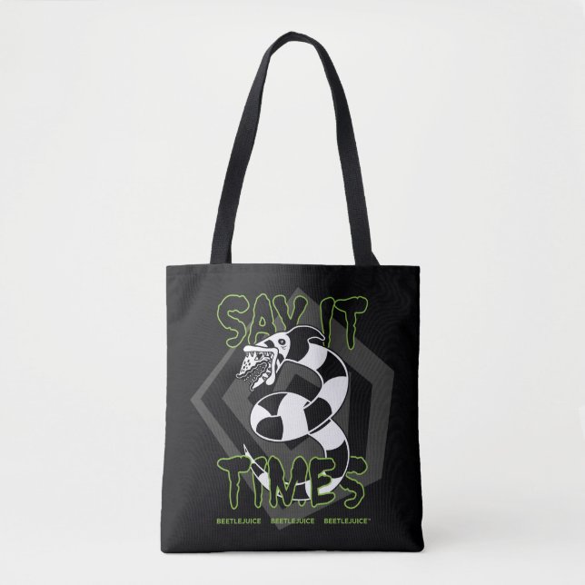 Bolsa Tote Beetlejuice | Say It 3 Times (Frente)