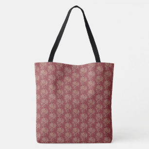 Bolsa Tote Bege floral do Mini-impressão do estilo étnico n