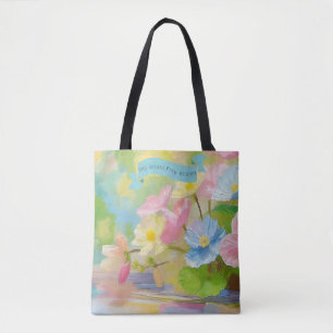 Bolsa Tote Begonia Flowers Vase, Dia de as mães de Escrituras