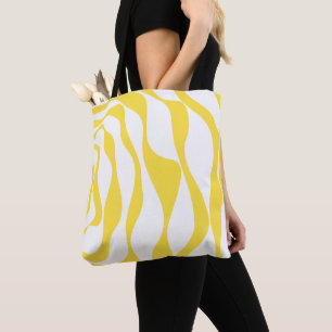 Bolsa Tote Bei e Fluxo 4 em amarelo-limão e branco
