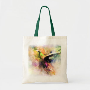 Bolsa Tote Beija-flor aquarela