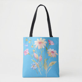 Bolsa Tote Beija-flor e flores selvagens