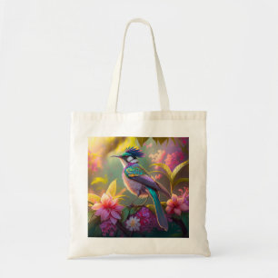 Bolsa Tote Beija-flor Fantasia com Asas de Arco-íris e Crista