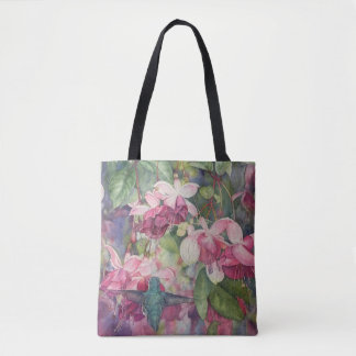 Bolsa Tote Beija-flor para Fuchsias