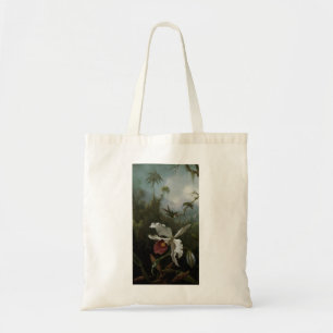 Bolsa Tote Beija-flores e Orquídea Branca por Martin J. Heade