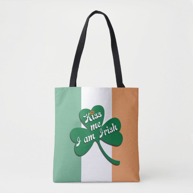 Bolsa Tote Beija-me Eu sou Irlandês (Frente)