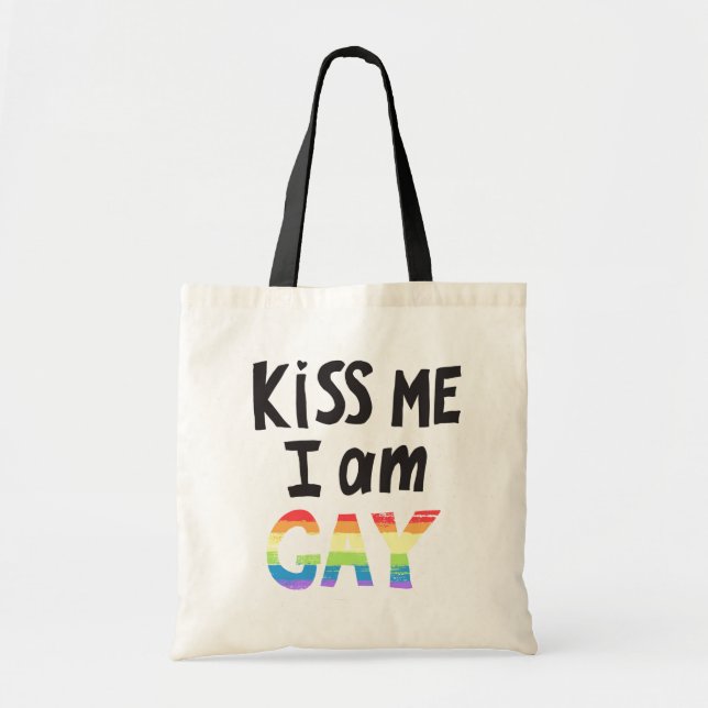 Bolsa Tote Beija-Me Sou Gay (Frente)