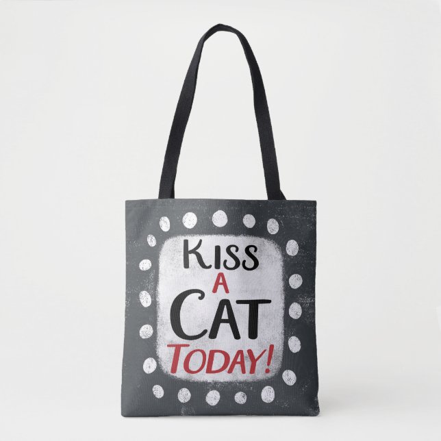 Bolsa Tote Beija Um Gato Hoje Saco De Toque (Frente)