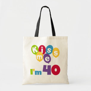 Bolsa Tote Beije-me que eu sou 40 t-shirt e presentes do