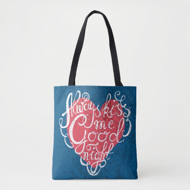Bolsa Tote Beije-me sempre Goodnight (Frente)