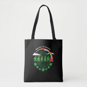 Bolsa Tote Beije-me Sou Grateful Leprechauns Rainbow Rua Patr
