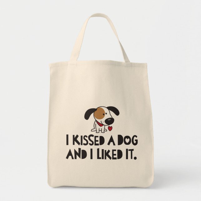 Bolsa Tote Beijei um Cachorro e gostei dele (Frente)
