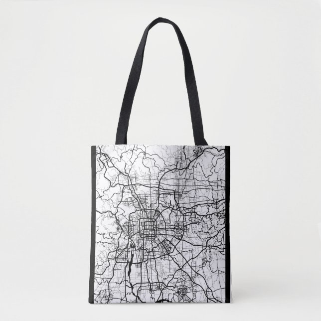 Bolsa Tote Beijing China Map (Frente)