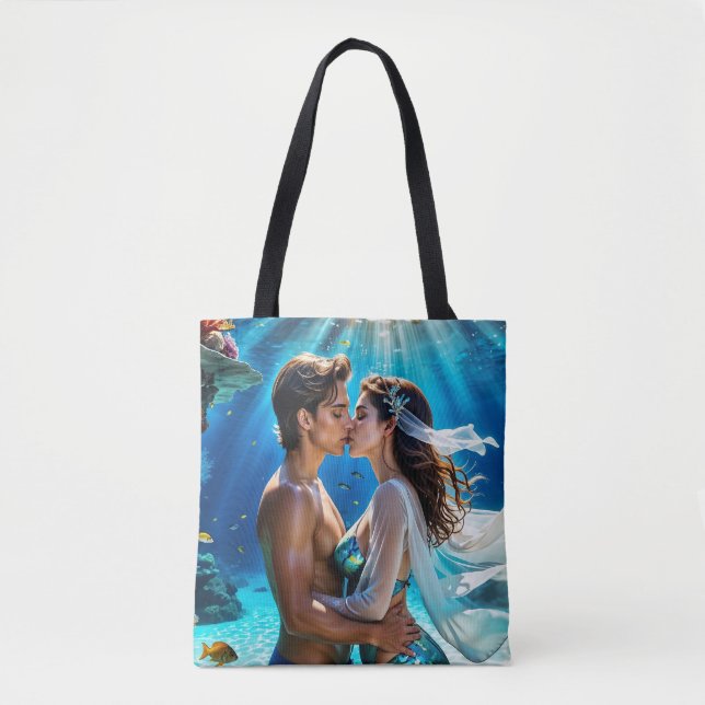 Bolsa Tote Beijo dos Amantes Submarinos (Frente)