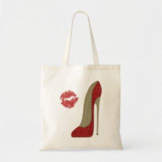 Bolsa Tote Beijo e estilete vermelho do laço