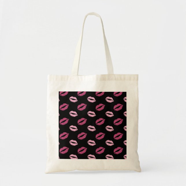 Bolsa Tote Beijos Cor-de-Rosa (Frente)