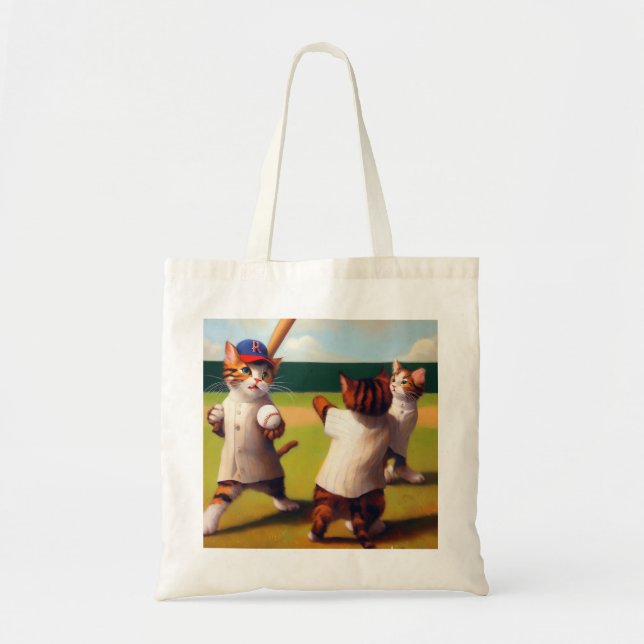 Bolsa Tote Beisebol de gatos (Frente)