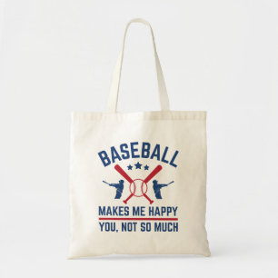 Bolsa Tote Beisebol Me Faz Feliz Você Não