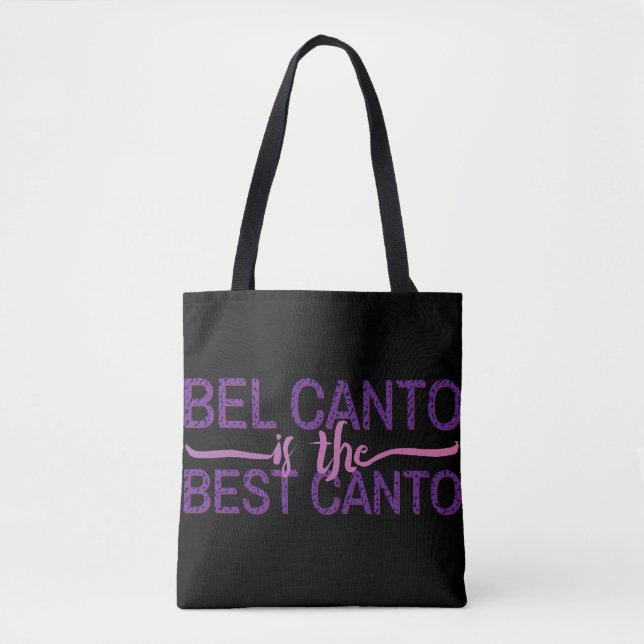 Bolsa Tote Bel canto é o melhor saco de impressão (Frente)