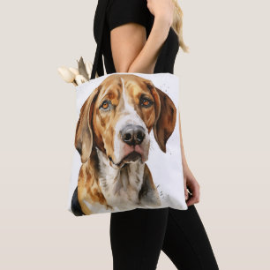 BOLSA TOTE BELA ÁGUA COR DE ÁGUA AMERICANA FOXHOUND DOG