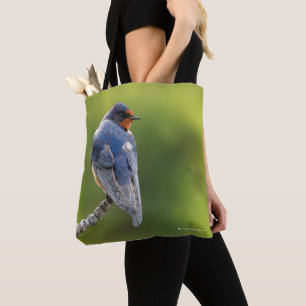 Bolsa Tote Bela andorinha em um galho