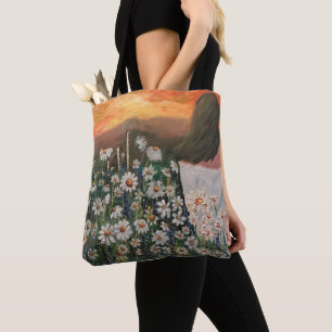 Bolsa Tote Bela área de margaridas