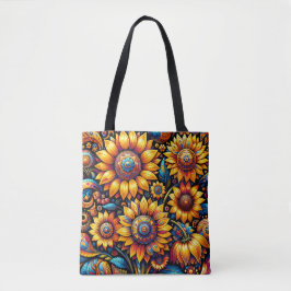 Bolsa Tote Bela Arte Sunflower