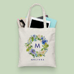 Bolsa Tote Bela Banda Azul Floral Tote Bag<br><div class="desc">Girly Girl Graphics no Zazzle: Linda Bag Azul Floral Casamento Tote Bag - Melhor Na moda perfeitamente Elegante Tendy Rustic Personalizável Pastel Delicado e Aqua Colorida e Azul Marinho, Bonito Roxo, Verde Jardim, Amarelo Dourado e Legal Flores de Aquarela Botânica Padrão Moderno Fashiável O roteiro e o cartão de tipografia...</div>