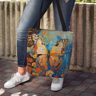 Bolsa Tote Bela Borboleta Decorânea Floral